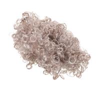 Parrucca da nonna anziana: parrucca bianca e nera corta e riccia da vecchia