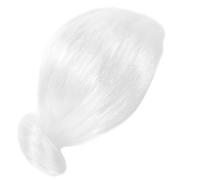 Parrucca da Nonnina Bianca Chignon per Teatro e Feste | Fibra Resistente al Calore, Effetto Personaggio, Facile da Indossare, per Foto, Carnevale, Halloween e Natale