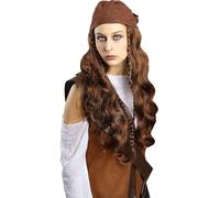 Parrucca da pirata castana da donna Funidelia