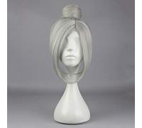 Parrucca da prigione Shiraki Meiko Cosplay Parrucca corta grigia resistente al calore capelli sintetici Parrucca da donna in costume con ciambella WIG-582B