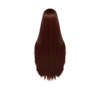 Parrucca da principessa marrone diritta super lunga 1pc sintetica con frangia for cosplay