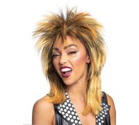 Parrucca Da Rock Diva Femminile Anni '80 Lunga Mullet Festa Ginger