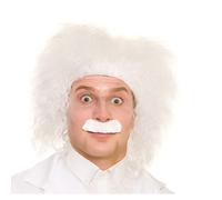 Parrucca Da Scienziato Pazzo E Set Di Baffi Uomo Halloween Einstein Costume