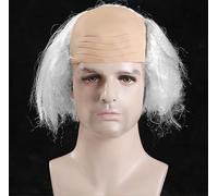 Parrucca da scienziato pazzo parrucca per Halloween Parrucca Einstein Professore pazzo Parrucca Vecchi Uomini Donne Parrucca Divertente Parrucca Testa Calva Parrucca Finta Scienziato Costume Novità