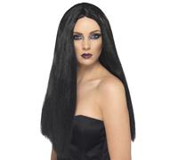 Parrucca Da Strega Nera Lunga Da Donna Per Halloween 60Cm
