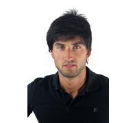 Parrucca da Uomo Casual Wild Via IN Stile Alla Moda Nero Parrucchino GFW1169-1B