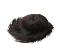 Parrucca da uomo con capelli umani dall'aspetto re Centro in pizzo di seta e poliestere attorno alla sostituzione dei capelli Parrucchino da uomo Base in seta Protesi for capelli in pizzo Parrucchino