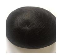 Parrucca da uomo con capelli umani dall'aspetto re Sistema di sostituzione capillare invisibile da uomo - Unità parrucchino nero da 8x10 pollici for uno stile semplice e sicuro di sé per tutti i giorn