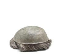 Parrucca da uomo con capelli umani dall'aspetto re Uomini Protesi Capillare Parrucchino Parrucchino Ultra Sottile PU 0.2-0.3mm Parrucca di Capelli Umani Sistema di Capelli Remy Indiani per tutti i gio