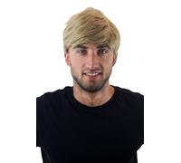 Parrucca Da Uomo Corto Con Riga 20Cm Biondo Scuro GFW1168