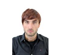 Parrucca da Uomo Corto Giovane Casual Alla Moda Marrone-Rosso GFW-964-33