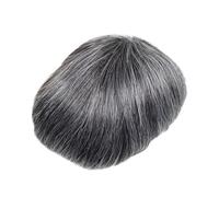 Parrucca da uomo in pelle sottile da 0,08 mm, 8x10 pollici, base in PU, con veri capelli umani, con passante a V Hair Pieces Replacement(1B40)