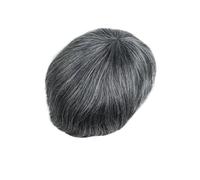 Parrucca da uomo in pelle sottile da 0,08 mm, 8x10 pollici, base in PU, con veri capelli umani, con passante a V Hair Pieces Replacement(1B20)