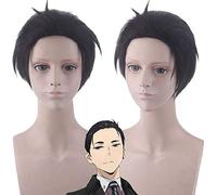 Parrucca da uomo Kanbe Daisuke Cosplay Anime The Millionaire Detective Balance: ILLIMITATO Parrucche cosplay capelli corti neri sintetici + parrucca parrucca Kanbe Daisuke 671