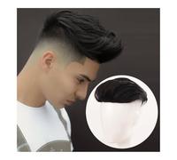 Parrucca da uomo, Parrucca da uomo Bella grande schiena capelli ristampa invisibile e senza tracce simulazione testa capelli copricapo aumentato,Parrucca bionda(Largebackheadreplacementblock)