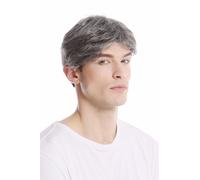 Parrucca da Uomo Parrucca Uomo Corto Giovane Casual Alla Moda Grigio Scuro 44