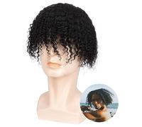 Parrucca da Uomo Parrucchino Riccio Profondo for Uomo Fine Mono Top e PU Perimetro Capelli Toupee Protesi for Capelli Maschili Parrucca Riccia Traspirante Sistema di Sostituzione Parrucca Sintetica Pa