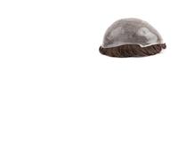 parrucca da uomo Protesi for capelli maschili 0,06-0,08 mm Pelle sottile Toupee maschile Doppi nodi Attaccatura dei capelli naturale V-Loop Base PU Sistema di sostituzione dei capelli umani lisci cape