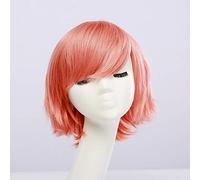 Parrucca da uomo sintetica economica corta RTGFS Fahion Bianco Viola Blu Giallo Nero Argento Grigio Verde Rosso Parrucche Cosplay anime Per feste 30cm rosa rossa