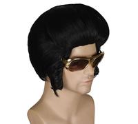 Parrucca da uomo stile anni '50-'60 Elvis Set con occhiali Circonferen