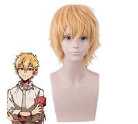 Parrucca da uomo Teru Minamoto Kou Parrucca corta Cosplay Jibaku Shounen Hanako kun rilegato in carta igienica Parrucche sintetiche termoresistenti PL-088