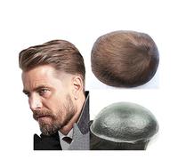 Parrucca da Uomo Toupee da uomo, capelli umani, super sottile pelle PU 0,04 mm posticci linea sottile naturale 8x10" Unità di protesi for capelli maschili 110% densità Toupee da uomo Parrucchino Parru