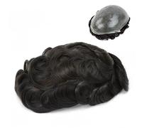 Parrucca da Uomo Toupee da uomo Full Skin con protesi for capelli da uomo frontale smerlato 0,04-0,06 mm Sottile pelle PU Durevole Uomo Posticci Unità di sistema for capelli umani Parrucchino Parrucch