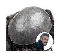 Parrucca da Uomo Toupee da uomo Sistema di sostituzione dei capelli 0,12 mm Full Skin Toupee Uomo Parrucchino Durevole PU Parrucca Unità di capelli for uomo, # 1B40 Nero naturale + 40% grigio Parrucch