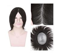 Parrucca da Uomo Unità di sistema for capelli lisci da 8 pollici 0,08 mm PU Pelle sottile Protesi for capelli da uomo Posticci 110% Densità 8 × 10 "Parrucchino da uomo for capelli umani indiani natura