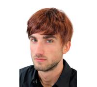 Parrucca da Uomo Uomini Corto Giovane Casual Alla Moda Marrone-Rosso GFW-933-33