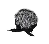 Parrucca del Cappello, Parrucca con Cappello Facile Messo e Andare con Parrucche Senza Fascia Parrucche per per la Festa Cosplay e Uso Quotidiano (GREY)