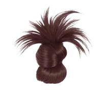 Parrucca del panino piumato cl-ip-on, estensione del panino per capelli disordinati, parrucca per capelli dall'aspetto naturale, morbido, leggero, volume e stile istantanei, facile da usare/al sicuro