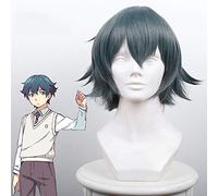 Parrucca di alta qualità Masamune Izumi Cosplay Eromanga Sensei Misto verde Capelli corti Peluca Carnevale Costume di Halloween Gioca parrucche KUZ431b