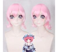 Parrucca di arrivo Touhou Project Anime Rosa Accessori per capelli sintetici per Saigyouji Yuyuko Parrucche per cosplay per donna Halloween