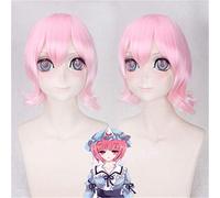 Parrucca di arrivo Touhou Project Anime Rosa Accessori per capelli sintetici per Saigyouji Yuyuko Parrucche per cosplay per donna Halloween