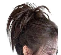 Parrucca di capelli ricci, elastico elegante per capelli ricci - piccoli disordinati naturali piegati a capelli spessi per donne, est, ragazze, vestito quotidiano