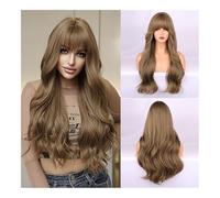 Parrucca di capelli umani di alta qualità, Big Wave Micro Roll Bangs - Parrucca a copertura totale in seta ad alta temperatura | La tua seducente base in rete rosa dai toni grigi, aspetto naturale e