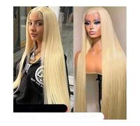 Parrucca di capelli umani di alta qualità, Parrucca da donna 32 pollici 13x4/13x6 con capelli brasiliani color miele biondo tinto dritto in pizzo HD sulla fronte, aspetto naturale e abbigliamento com