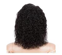 Parrucca Di Capelli Umani Ricci Per Donne 13X1 Con Onda D'acqua Parte A T Parrucche In Pizzo Middle Part 14in#180#1B