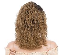 Parrucca Di Capelli Umani Ricci Per Donne 13X1 Con Onda D'acqua Parte A T Parrucche In Pizzo Middle Part 14in#180#B27