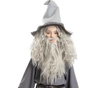 Funidelia | Costume di Gandalf con Barba - Il Signore degli Anelli Ufficiale per Donna e Uomo Il Signore degli Anelli, Film e Cinema, Hobbit, Maghi - Multicolore, Accessorio per Costume