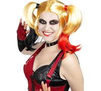 Parrucca di Harley Quinn Arkham City (Ufficiale Warner Bros) Funidelia