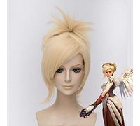 Parrucca di OW Mercy per le donne 35 cm / 13,78 pollici Capelli resistenti al calore biondi OW Angela Ziegler Parrucca di mercy Cosplay Parrucca Capelli sintetici