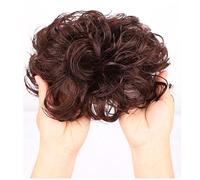 Parrucca di ricambio con frangia, 100% veri capelli umani, 13 x 14 cm, con base a rosa e attaccatura dei capelli (13 cm, marrone)