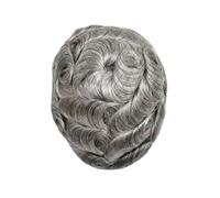 Parrucca di ricambio da 0,03 mm, per capelli maschili non sottili, protesi per capelli maschili Remy, capillari e naturali, con sistema protese capilare maschile (1B80#)