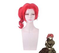 Parrucca di ruolo bizzarro di avventura di anime JoJo Kakyoin Noriaki parrucca cosplay Red Curl parrucca in fibra ad alta temperatura