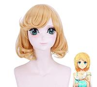 Parrucca di Vocaloid Kagamine Rin Parrucca Cosplay Costume da donna Capelli corti resistenti al calore sintetici Festa di Halloween Parrucche di ruolo PL-511
