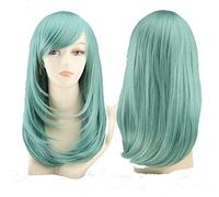 Parrucca diritta lunga GHK 50cm Anime Cosplay con frangia Capelli sintetici Parrucche per feste in costume di Halloween a buon mercato per donne 9 colori verde