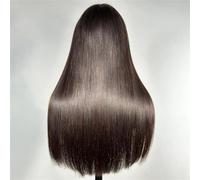 Parrucca Diritta Per Capelli Umani Con Frangia Parrucche Corte Per Capelli Umani Bob Per Donna Parrucca Senza Colla Capelli Sintetici Lunghi Lisci 180% 30Inches