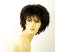 Parrucca Donna 100% Capelli Naturale Quadrato Mechato Nero/Ramato Cate 1b30
